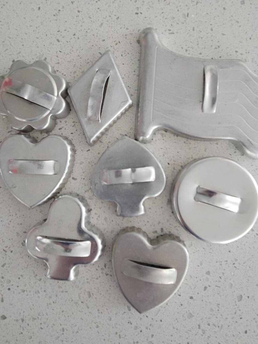 Lot of 8 Vintage Aluminum Cookie Cutters
